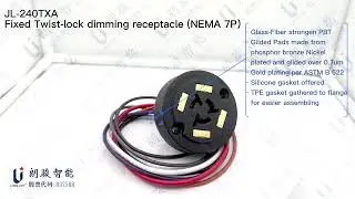 JL-240TXA Built-In 7-Pin NEMA Socket Photocontrol Dimming Receptacle, Gasket Integrated Version