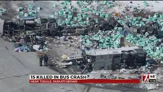 15 die when truck collides with hockey team&rsquo;s bus in Canada