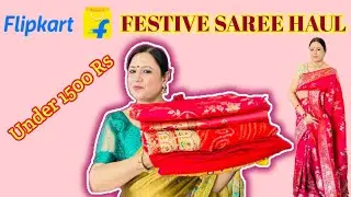 Flipkart Festive Wear Saree Haul | Banarasi silk ,Bandhani , Patola silk | Nilu Prakash