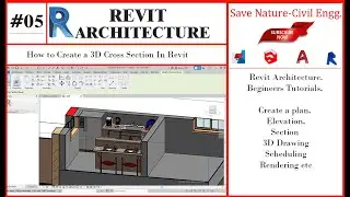 #05. How to Show / Create 3d section In Revit.| 3D Section Box |Revit Architecture Beginners