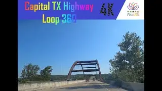 Capital TX Highway Loop 360, Pennybacker bridge Austin,Texas | Beautiful Road trip | Place2go 4K