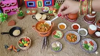 Miniature Puri with  Chicken 🍗 Curry 🍛||Indian Village Food||Miniature Real Cooking ||Mini kitchen