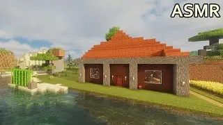 Minecraft ASMR for Sleep 😴 | Relaxing Base Building, Yard Work & Tree Farm