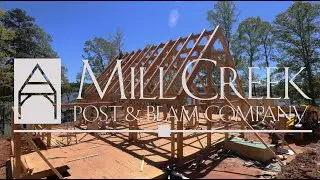 Mill Creek Post & Beam - 28' Heavy Timber Arched Frame (Timelapse)