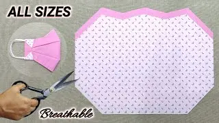 ALL SIZES AND 2 IN 1 BREATHABLE FACE MASK | Face Mask Sewing Tutorial | How to make mask at home