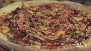 Hillside Hotel's must try pizza.