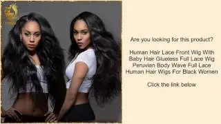 Human Hair Lace Front Wig With Baby Hair Glueless Full Lace Wig Peruvian Body Wave Full Lac