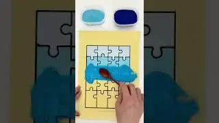 Blue Puzzle in Sand ✨ Satisfying & Mesmerizing | #shorts #sandasmr #coloring