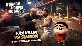 Franklin vs Simeon Fight at Car Showroom 😱 |  GTA 5 Telugu Gameplay