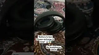 Low battery (Aldi bluetooth headphones) 😅😱🔌🪫🔋