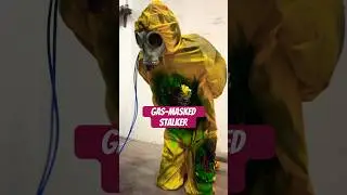 Halloween Animatronic Toxic Gas-masked Stalker for haunted laboratory , #halloween #transworld