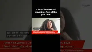 Can an O-1 Visa denial prevent you from refilling your case? #shorts #o1visa #o1 #artistvisalawyer
