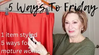5 WAYS TO FRIDAY |  How To Wear An ORANGE Skirt in 2023 For The Mature Woman | #over60
