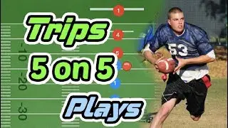 5 on 5 Trips Left Sideline Flag Football Plays