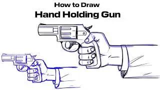 How to Draw Hand Holding Gun / Hand Drawing step by step Tutorial