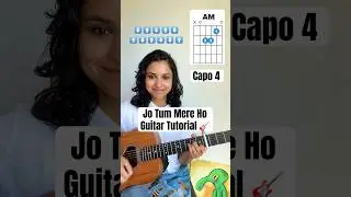How To Play Jo Tum Mere Ho - Anuv Jain on Guitar 🎸 #shorts