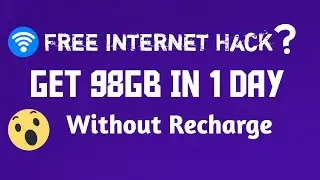 Free Internet hack | Get 98 GB data in 1 day without recharge | Jio Unlimited Data Trick