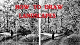 How to Draw Landscapes With Graphite Pencils Using a Photograph and the Grid Method