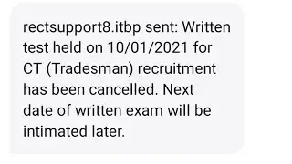 ITBP TRADESMAN EXAM CANCELLED: itbp tradesman exam radd hua