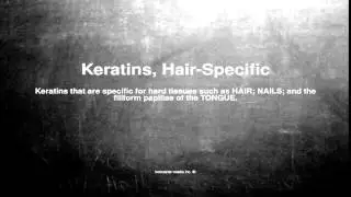 Medical vocabulary: What does Keratins, Hair-Specific mean