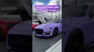 Mustang GT GT500 bumper conversion @AutoAddictUSA #autoaddictusa #sportscar