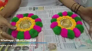 Pom Pom Rangoli DIY Tutorial