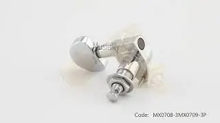 Musiclily Basic R15A 3R3L 15:1 Sealed Machine Heads Tuners Tuning Pegs with Big Hex Button 360 show