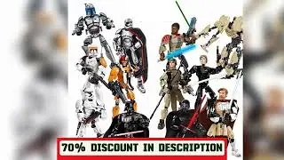 #Space Wars Buildable Action Figures Kylo Ren Chewbacca Boba Jango Fett General Grievous Toys for K