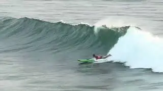 New Year&rsquo;s Eve @Terrigal Beach. Wamberal Beach Surf Club paddlers having fun. Large swell. Sunrise.