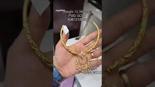 Ultra light weight kante necklace with chandbali pendant #psggold #kante #necklace #goldjewellery