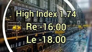 High Index Lenses 1.74 | -18.00 High Myopia Glasses  | Face Look | Thin Lenses for High power .