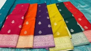 #Chickpet Bangalore Budget friendly Fancy Sarees Single pieces  Courier Available  | Cotton Silk 