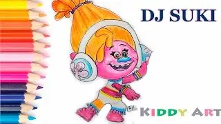 How to draw DJ SUKI from Trolls