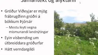 Gr&oacute;&eth;ur &iacute; Vi&eth;ey &iacute; &THORN;j&oacute;rs&aacute;: Gr&oacute;&eth;urfar &aacute; beitarfri&eth;u&eth;u sv&aelig;&eth;i