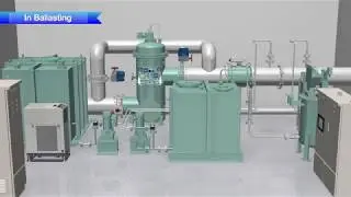 JFE BallastAce&reg; Ballast Water Management System　Treatment Process(Ballasting process flow)