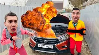 my brother broke my car VS racer Mr. Joe on a broken sports car