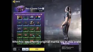 Days of Summer Crate is back! You have a chance of getting the OG Manta Ray  |  Call of Duty Mobile