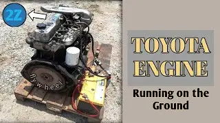 Engine starting up and running on the ground. Toyota 2Z before engine rebuild.