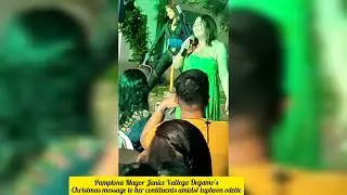 Pamplona Mayor Janice Degamo giving her Christmas message to her constituents.