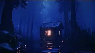 Forest Cabin in Heavy Rain &mdash; Realistic Rain Sounds for Sleep, Study & Focus 4K UHD