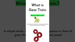 Gear Train | What is Gear train #Geartrain #Shorts