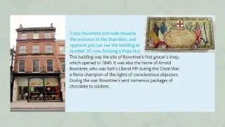 8. Experiencing The Great War: Confectionery & Hospitality: The Rowntree's Story
