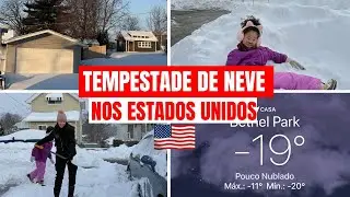 VLOG: Registro do in&iacute;cio ao fim da tempestade de neve nos EUA 🇺🇸
