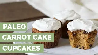 Paleo Carrot Cake Cupcakes with Coconut Flour