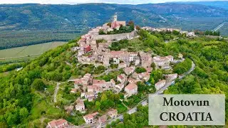 Motovun, Istria, Croatia - drone view (4K)