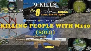 KILLING PEOPLE WITH M110: RULES OF SURVIVAL (solo with cheater)