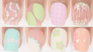 10 EASY NAIL IDEAS USING ONLY A BOBBY PIN | spring/Easter nail art compilation