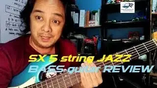 SX 5 String Jazz Bass Guitar Review with tuning (TAGALOG)