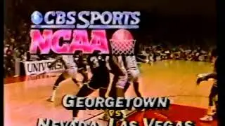 1983 CBS Sports promo College Basketball: Georgetown / UNLV