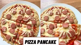 EASY PIZZA PANCAKE RECIPE IN 10 MINUTES. HOW TO MAKE PIZZA WITH PANCAKE BATTER.